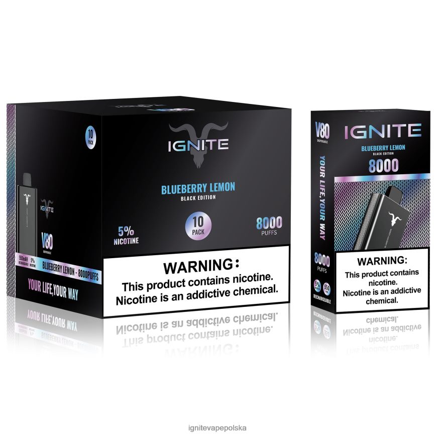 Ignite E Papieros Opinie | IGNITE V80 vape pen 10 szt jagodowa cytryna 0648NZ55